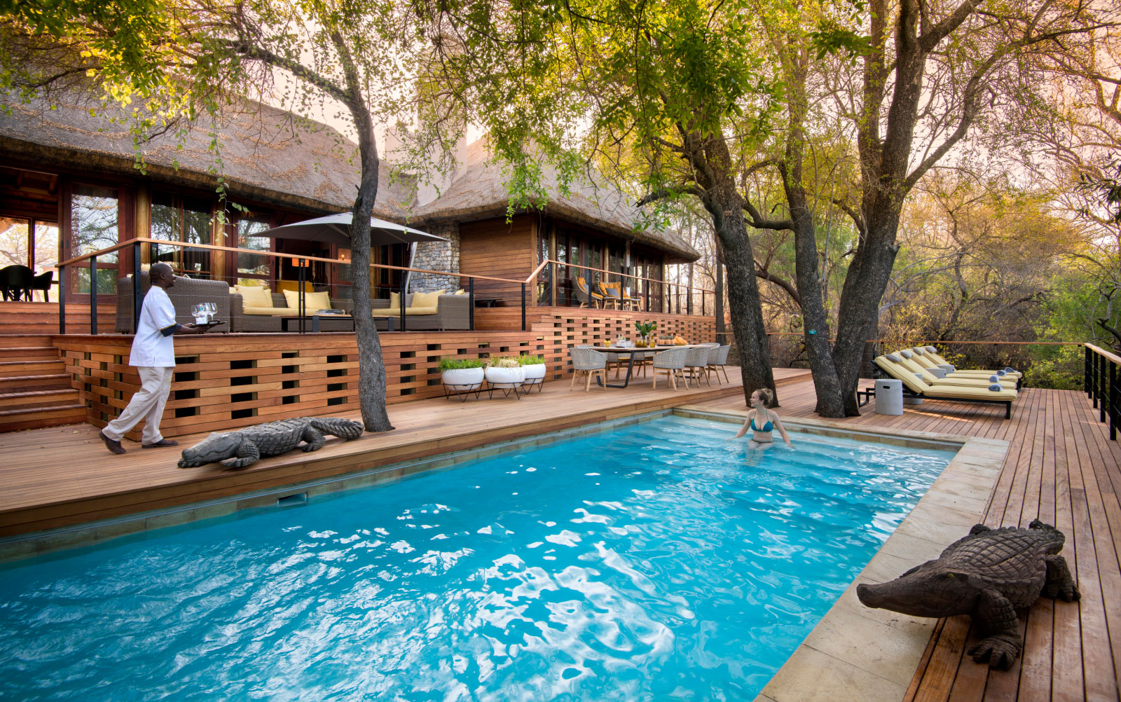 Morukuru River House pool and deck